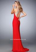 Picture of: Jersey Prom Dress with Sweetheart Neckline and Train in Red, Style: 21929, Back Picture