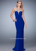 Picture of: Jersey Prom Dress with Sweetheart Neckline and Train in Blue, Style: 21929, Detail Picture 1
