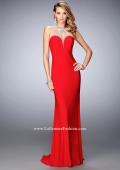 Picture of: Jersey Prom Dress with Sweetheart Neckline and Train in Red, Style: 21929, Detail Picture 2
