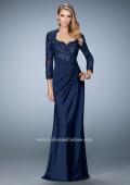 Picture of: Embroidered Lace and Jeweled Top Two Piece Prom Dress in Blue, Style: 21944, Main Picture