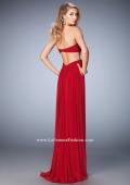 Picture of: Long Prom Dress with Cut Outs and a Slight Train in Red, Style: 21948, Back Picture