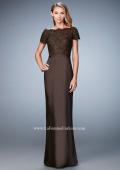 Picture of: Off the Shoulder Evening Gown with Jeweled Bodice in Brown, Style: 21962, Main Picture