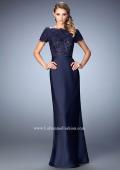 Picture of: Off the Shoulder Evening Gown with Jeweled Bodice in Blue, Style: 21962, Detail Picture 1
