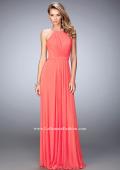 Picture of: Long Prom Dress with High Neck and Rhinestones in Orange, Style: 21974, Main Picture