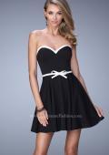 Picture of: Sweetheart Neckline Ling Prom Dress with Bow Belt in Black, Style: 21986, Main Picture