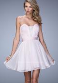 Picture of: Rhinestone Chiffon Prom Dress with Rhinestones in Pink, Style: 21994, Main Picture