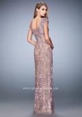 Picture of: Lace Evening Dress with Embellishments and Rhinestones in Pink, Style: 22039, Back Picture