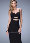 Picture of: Bold Jersey Dress with Cut Outs and a Back Slit in Black, Style: 22045, Main Picture