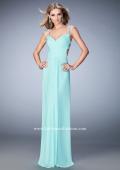 Picture of: Crystal Gem Embellished Prom Gown with Gathering in Green, Style: 22068, Detail Picture 3