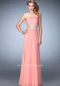Picture of: Two Piece Chiffon Gown with Sweetheart Neck and Stones in Orange, Style: 22069, Main Picture