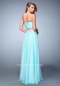 Picture of: Two Piece Chiffon Gown with Sweetheart Neck and Stones in Blue, Style: 22069, Back Picture