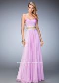 Picture of: Two Piece Chiffon Gown with Sweetheart Neck and Stones in Purple, Style: 22069, Detail Picture 2