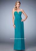 Picture of: Long Prom Dress with Rhinestones and Open Back in Green, Style: 22070, Main Picture