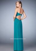 Picture of: Long Prom Dress with Rhinestones and Open Back in Green, Style: 22070, Back Picture