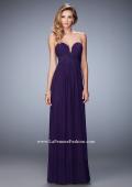 Picture of: Long Prom Dress with Rhinestones and Open Back in Purple, Style: 22070, Detail Picture 1