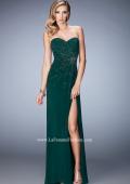 Picture of: Long Prom Dress with Side Slit and Modest Train in Green, Style: 22071, Main Picture