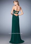 Picture of: Long Prom Dress with Side Slit and Modest Train in Green, Style: 22071, Back Picture