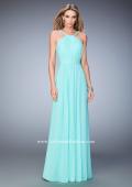 Picture of: Long Prom Dress with Gathered Bodice, Waist, and Skirt in Blue, Style: 22107, Main Picture