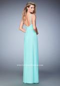 Picture of: Long Prom Dress with Gathered Bodice, Waist, and Skirt in Blue, Style: 22107, Back Picture