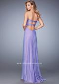 Picture of: Chiffon Prom Dress with Embellishments and Crystals in Purple, Style: 22115, Back Picture
