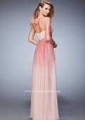 Picture of: Ombre Chiffon Prom Dress with Gathered Bodice in Pink, Style: 22156, Back Picture