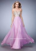 Picture of: Sweetheart Chiffon Gown with Cut Outs and Crystals in Purple, Style: 22179, Detail Picture 2