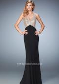 Picture of: Racer Back Mermaid Prom Dress with Crystals and Sequins in Black, Style: 22189, Main Picture