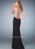 Picture of: Racer Back Mermaid Prom Dress with Crystals and Sequins in Black, Style: 22189, Back Picture