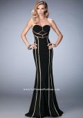 Picture of: Jersey Prom Dress with Sweetheart Neck and Open Back in Black, Style: 22205, Main Picture