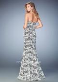Picture of: Lace Mermaid Prom Gown with Sweetheart Neckline in Print, Style: 22219, Back Picture