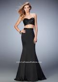 Picture of: Two Piece Prom Dress with Sequin Top and Waistband in Black, Style: 22220, Main Picture
