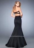Picture of: Two Piece Prom Dress with Sequin Top and Waistband in Black, Style: 22220, Back Picture