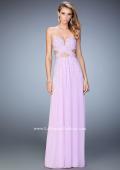 Picture of: Long Prom Dress with Embellishments and Cut Outs in Purple, Style: 22230, Main Picture