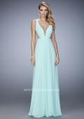Picture of: Alluring Prom Dress with Plunging Neckline and Open Back in Blue, Style: 22238, Detail Picture 2
