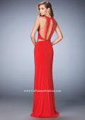 Picture of: Glam Geometric Cut Out Prom Dress with Open Back in Red, Style: 22276, Back Picture