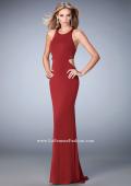 Picture of: Elegant Prom Dress with Sheer Back and Rhinestones in Red, Style: 22288, Detail Picture 1