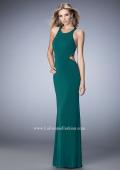 Picture of: Elegant Prom Dress with Sheer Back and Rhinestones in Green, Style: 22288, Detail Picture 3