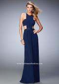 Picture of: Embellished Long Prom Gown with Open Sides in Blue, Style: 22292, Detail Picture 1