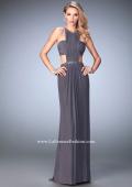 Picture of: Embellished Long Prom Gown with Open Sides in Silver, Style: 22292, Detail Picture 2