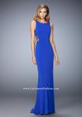 Picture of: Embellished Prom Gown with Sheer Sides in Blue, Style: 22299, Main Picture