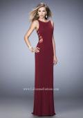 Picture of: Embellished Prom Gown with Sheer Sides in Red, Style: 22299, Detail Picture 2