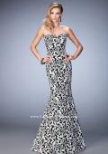 Picture of: Long Embroidered Mermaid Lace Prom Gown in Print, Style: 22313, Main Picture