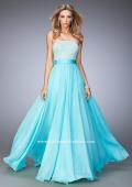 Picture of: Long Prom Dress with Crystals, Pearls, and Pockets in Blue, Style: 22318, Main Picture