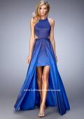 Picture of: Taffeta High-Low Prom Dress with Unique Ombre Effect in Blue, Style: 22328, Main Picture
