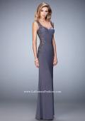 Picture of: Sweetheart Neckline Long Prom Dress with Low Back in Silver, Style: 22336, Detail Picture 2