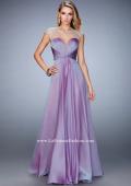 Picture of: Long Chiffon Prom Dress with Gathered Bodice and Skirt in Purple, Style: 22338, Main Picture