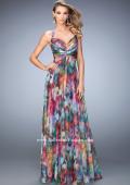 Picture of: Abstract Print Chiffon Prom Dress with Strappy Back in Print, Style: 22355, Main Picture