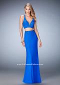 Picture of: Rhinestone Two Piece Dress with Diamond Open Back in Blue, Style: 22368, Main Picture