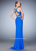 Picture of: Rhinestone Two Piece Dress with Diamond Open Back in Blue, Style: 22368, Back Picture