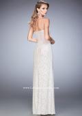 Picture of: Long White Lace Prom Dress with Sweetheart Neckline in Pink, Style: 22392, Back Picture